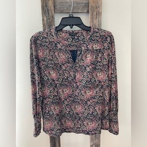LUCKY BRAND | Sz S/P | Navy Print Top